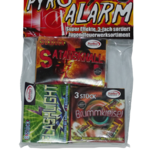 Pyro Alarm ist ein jugendfreies Sortiment mit drei unterschiedlich aufgebauten Effekttypen.