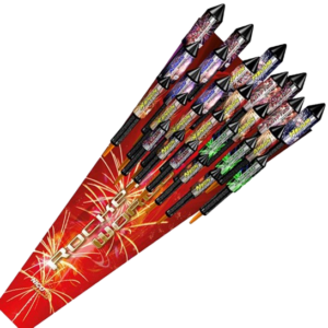 Rocket World ist ein 27-teiliges Raketensortiment mit einer großen Auswahl farbintensiver Effekte.