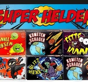 Super Helden ist ein 85-teiliges Jugendsortiment mit vielen kleinen, abwechslungsreichen Effekten.